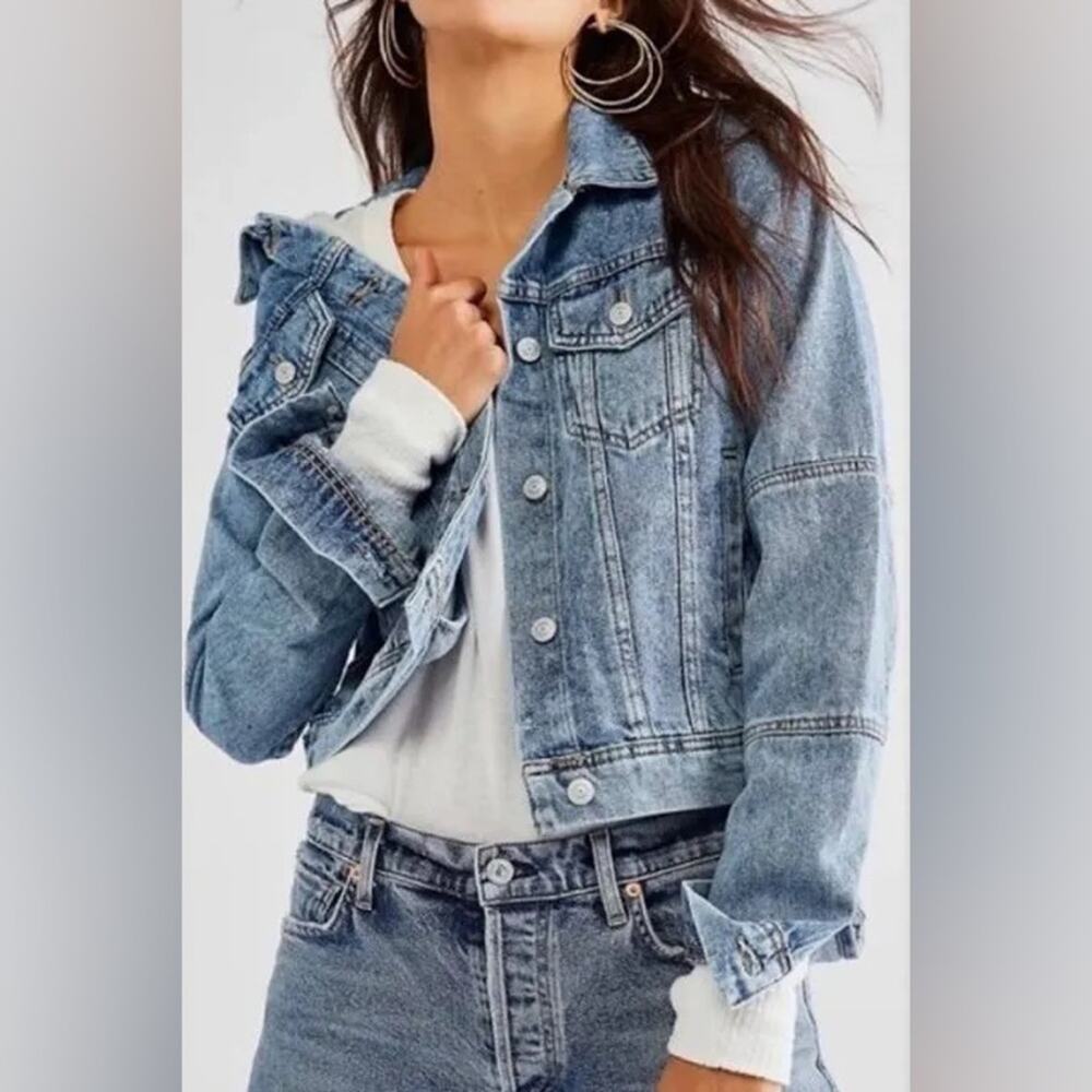Free People Women's Rumors Denim Jacket